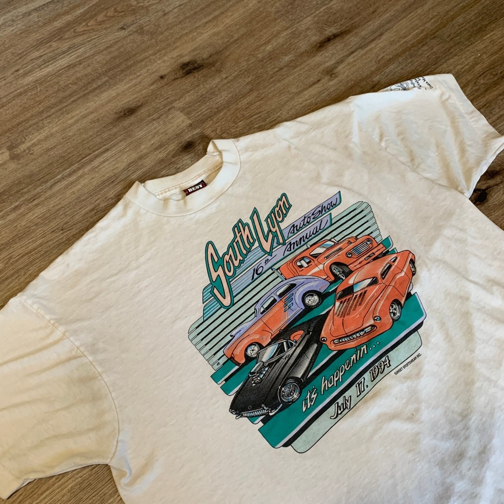 Vintage 1994 South Lyon Auto Show T-Shirt XL Best Fruit of the Loom Car Graphic - Picture 6 of 8